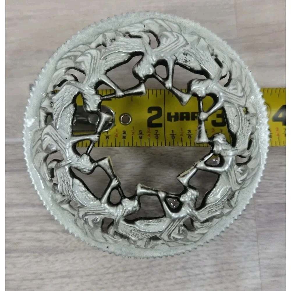 Yankee Candle Angel Lustre Silver-white Themed Illuma Lid For Large Jar‎